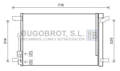 Condenseur, climatisation BUGOBROT 62-VW5335
