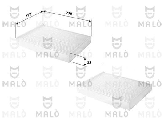 Filtre, air de l'habitacle AKRON-MALÒ 1530281