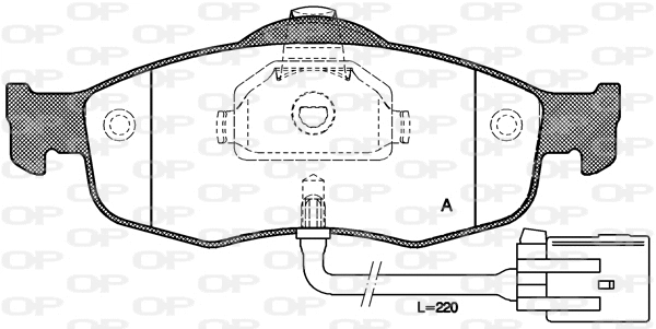 Kit de plaquettes de frein, frein à disque OPEN PARTS BPA0432.02