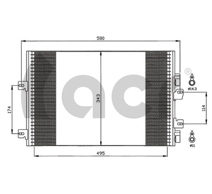 Condenseur, climatisation ACR 300594