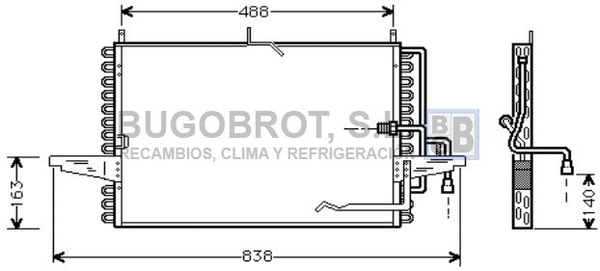Condenseur, climatisation BUGOBROT 62-FD5213