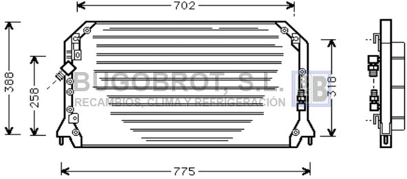 Condenseur, climatisation BUGOBROT 62-TO5253