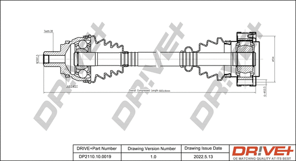 Arbre de transmission Dr!ve+ DP2110.10.0019