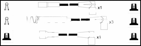 Kit de câbles d'allumage LEMARK HOES101