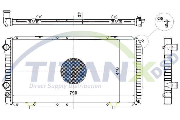 Radiateur, refroidissement du moteur TitanX RD359011
