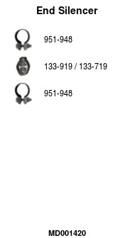 Silencieux arrière FA1 MD001420