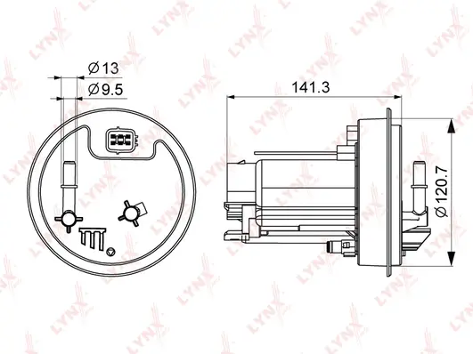 Filtre à carburant LYNXAUTO LF-247M