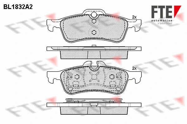 Kit de plaquettes de frein, frein à disque FTE 9010411