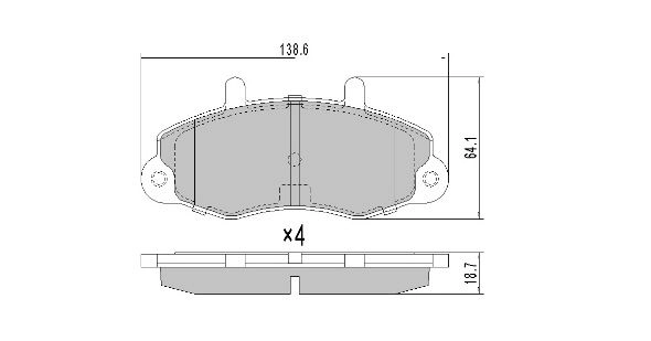 Kit de plaquettes de frein, frein à disque FREMAX FBP-0774