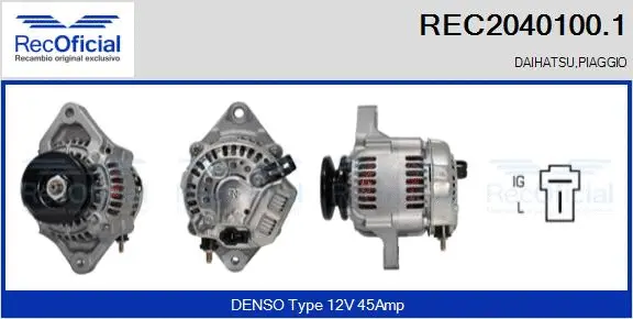 Alternateur RECOFICIAL REC2040100.1