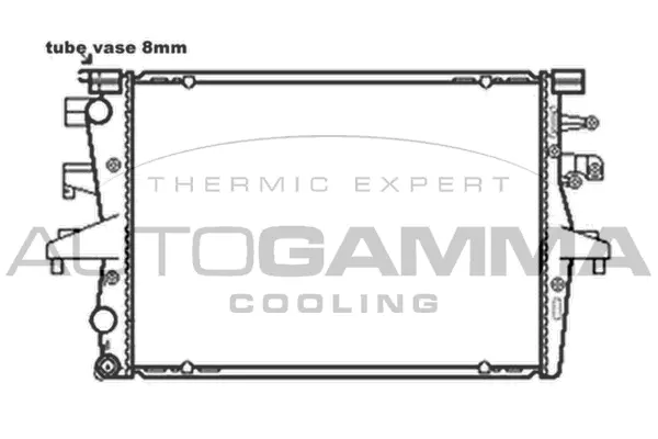 Radiateur, refroidissement du moteur AUTOGAMMA 103543