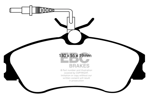 Kit de plaquettes de frein, frein à disque EBC Brakes DP21104