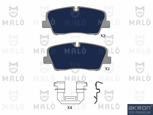 Kit de plaquettes de frein, frein à disque AKRON-MALÒ 1051214