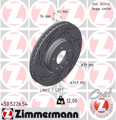 Disque de frein ZIMMERMANN 450.5226.54