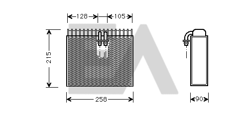 Évaporateur climatisation EACLIMA 43B25002