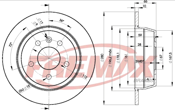 Disque de frein FREMAX BD-6381