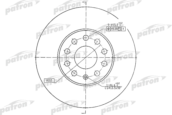 Disque de frein PATRON PBD4295
