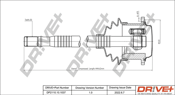 Arbre de transmission Dr!ve+ DP2110.10.1037