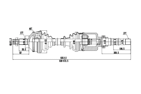 Arbre de transmission DYNAMATRIX DDS210014