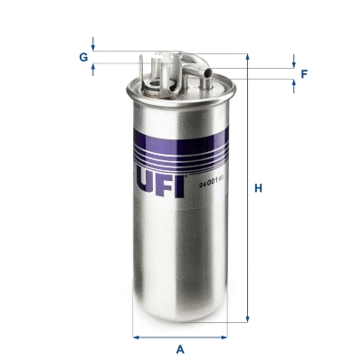Filtre à carburant UFI 24.001.00