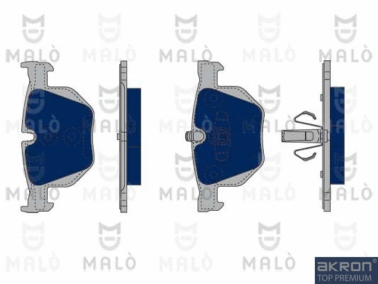 Kit de plaquettes de frein, frein à disque AKRON-MALÒ 1050160