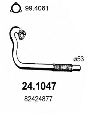 Tuyau d'échappement ASSO 24.1047