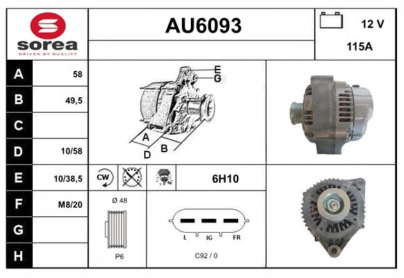 Alternateur SERA AU6093