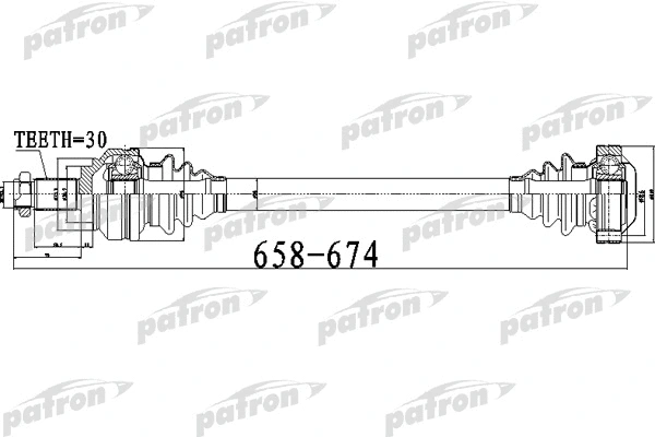 Arbre de transmission PATRON PDS0480