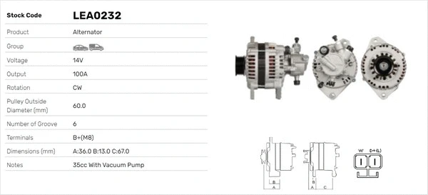 Alternateur LUSA LEA0232