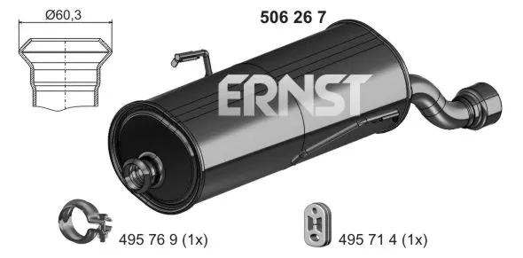 Silencieux arrière ERNST 506267