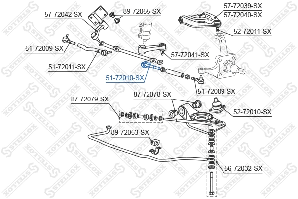 Rotule de barre de connexion STELLOX 51-72010-SX