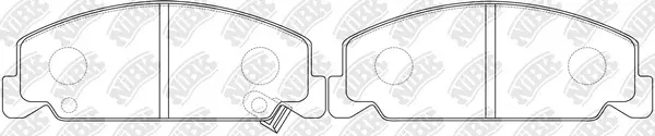Kit de plaquettes de frein, frein à disque NiBK PN8190