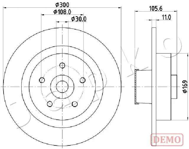 Disque de frein JAPKO 610700C