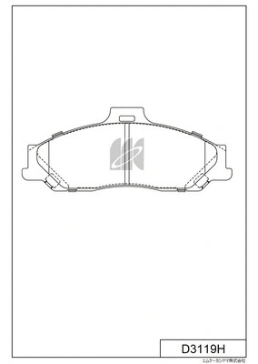 Kit de plaquettes de frein, frein à disque MK Kashiyama D3119H