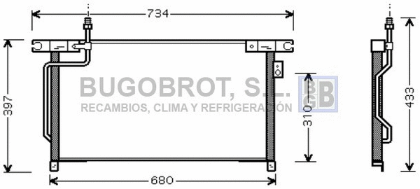 Condenseur, climatisation BUGOBROT 62-DN5202
