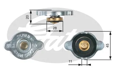Bouchon de radiateur GATES-SEA RC124
