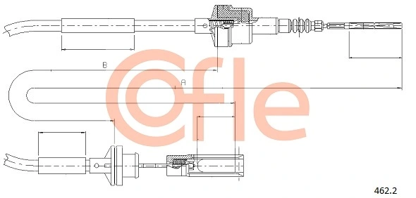 Tirette à câble, commande d'embrayage COFLE 462.2