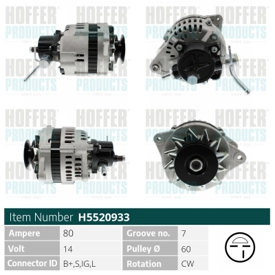 Alternateur HOFFER H5520933