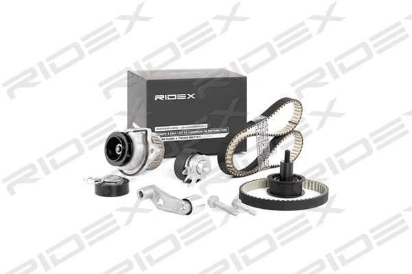 Pompe à eau + kit de courroie crantée RIDEX 3096W0034