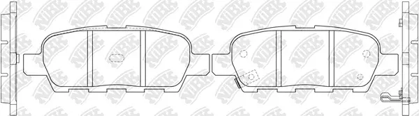 Kit de plaquettes de frein, frein à disque NiBK PN2466