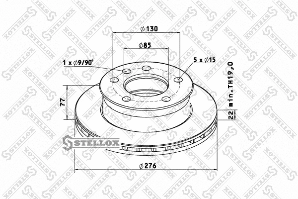 Disque de frein STELLOX 85-00730-SX