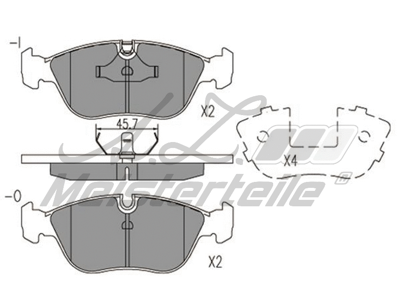 Kit de plaquettes de frein, frein à disque A.Z. Meisterteile AZMT-44-022-2140