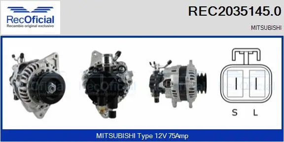 Alternateur RECOFICIAL REC2035145.0