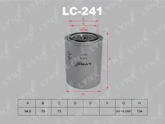 Filtre à huile LYNXAUTO LC-241