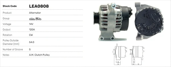 Alternateur LUSA LEA0808