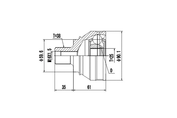 Jeu de joints, arbre de transmission DYNAMATRIX DCV803013