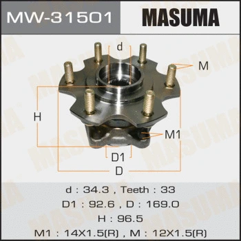 Kit de roulements de roue MASUMA MW-31501