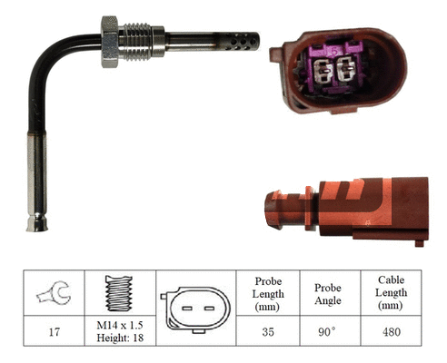 Capteur, température des gaz LEMARK LXT253