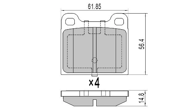 Kit de plaquettes de frein, frein à disque FREMAX FBP-0608
