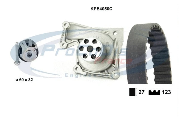 Pompe à eau + kit de courroie crantée PROCODIS FRANCE KPE4050C